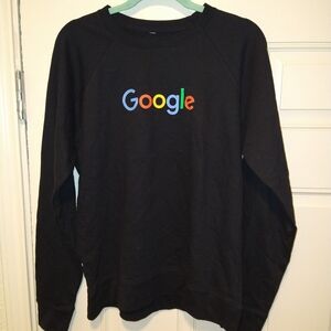 Google Black Crewneck Pullover Sweatshirt Men's sz Medium.